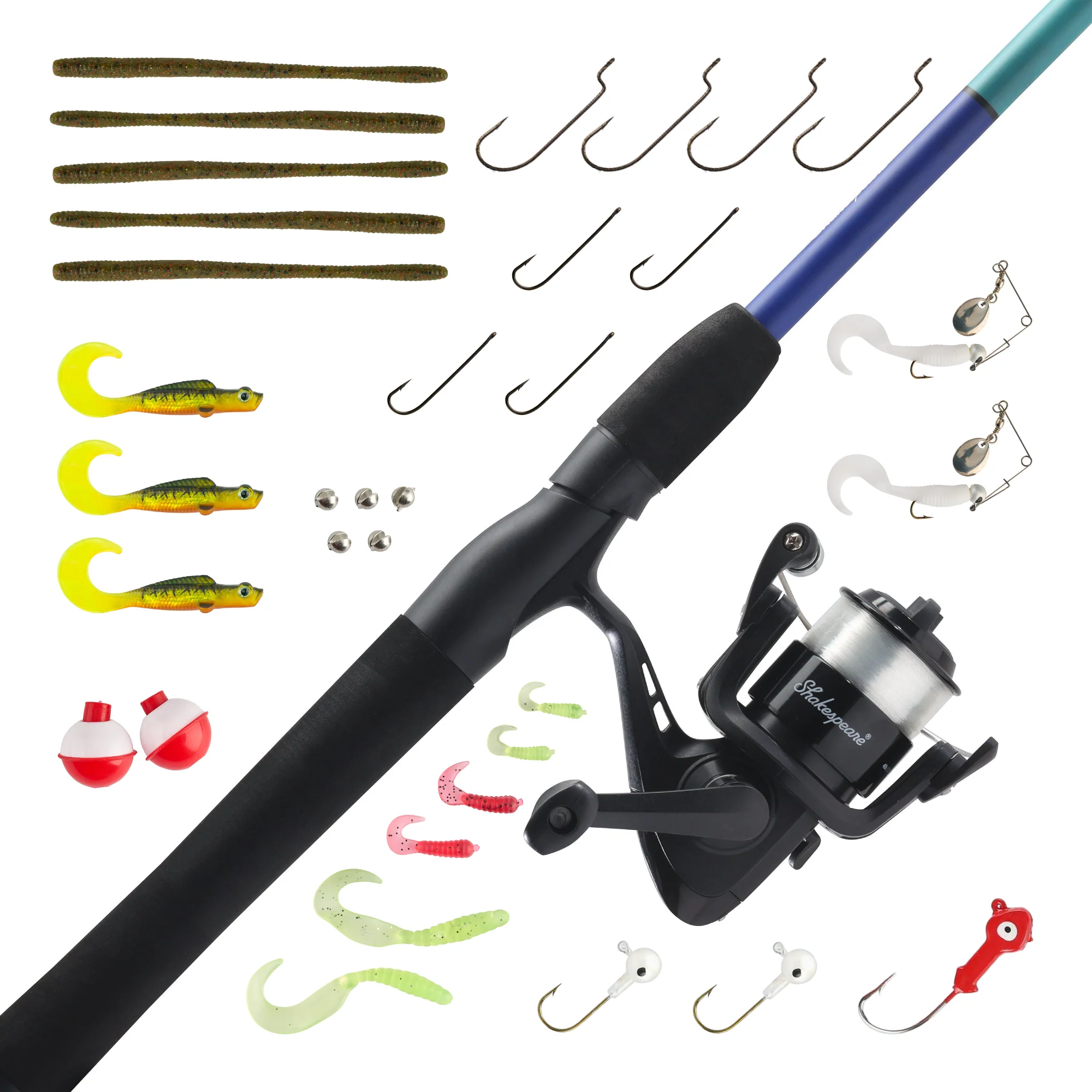 Catch More Fish® Lake Pond Spinning Kit (Green/Black) - Image 5