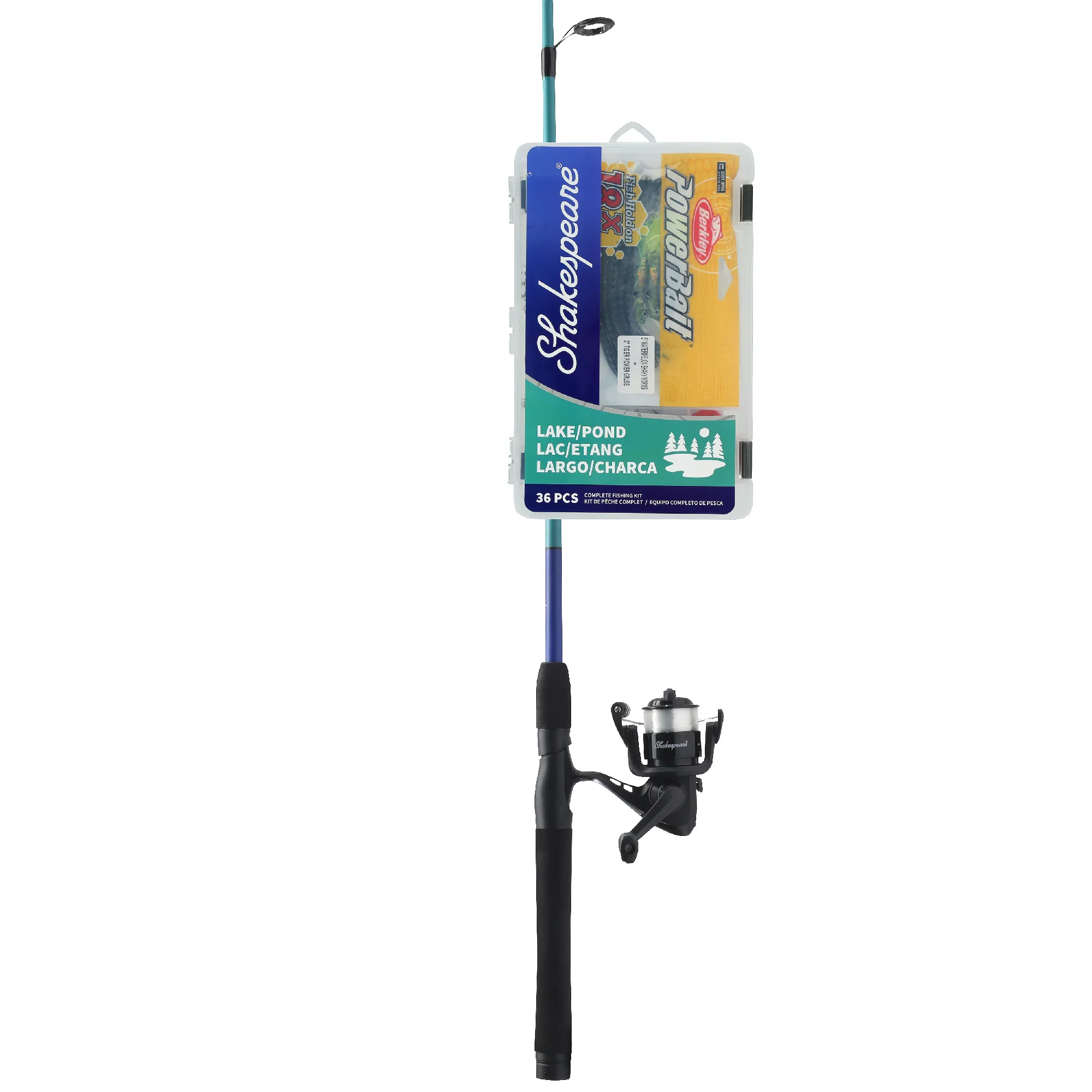 Catch More Fish® Lake Pond Spinning Kit (Green/Black) - Image 6